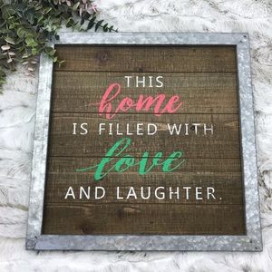 [Ashland] Galvanized Metal / Wood Sign Farmhouse Rustic Wall Decor